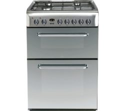 INDESIT  KDP60SES 60 cm Dual Fuel Cooker - Mirror & Stainless Steel